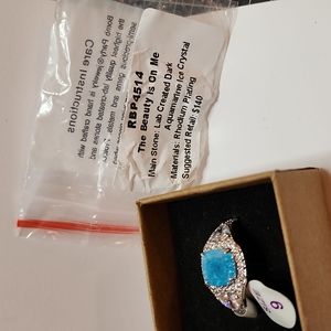 Bomb Party Ring size 9 Rhodium Plated